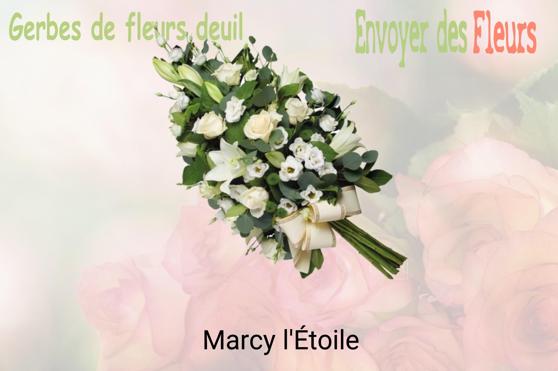 Gerbe de fleurs de deuil livrée à Marcy-l'Étoile
